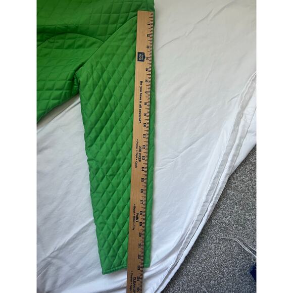 J. Peterman Quilted Jacket Coat Green Equestrian Preppy Old Money Size Small - Picture 8 of 8